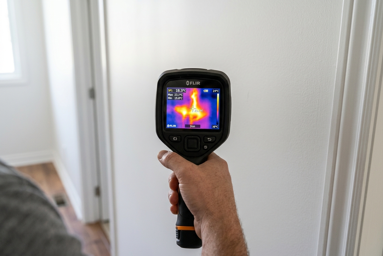 Thermal imaging camera used for water leak detection Lakewood NJ